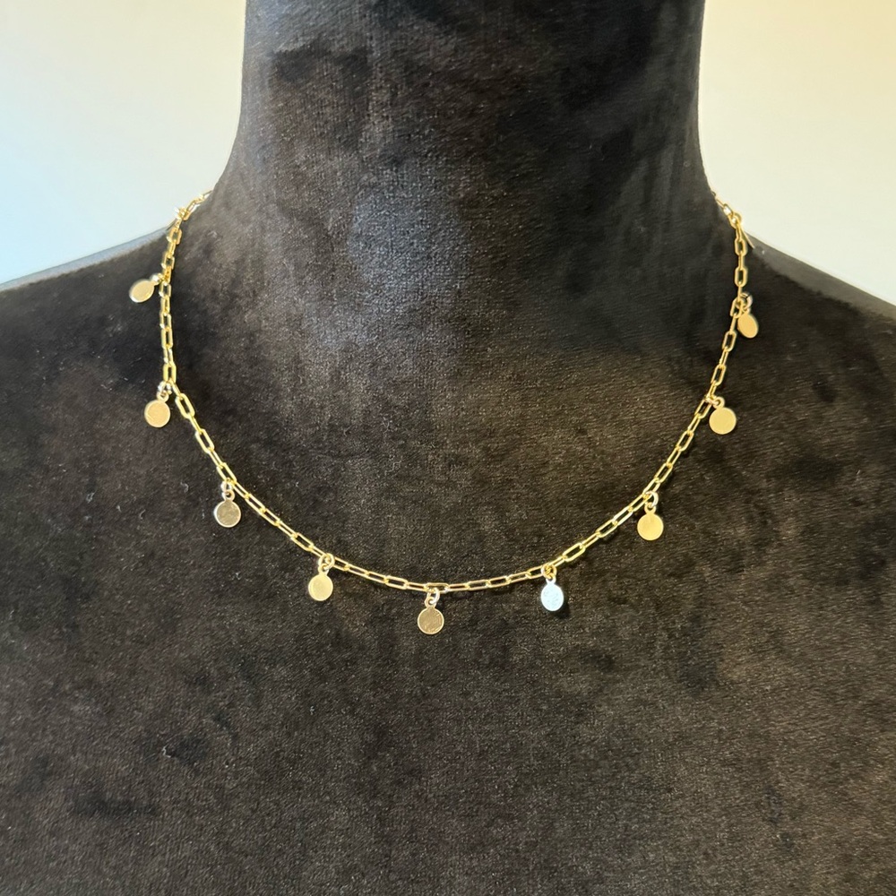 NASHELLE Gold Disc Charm Necklace ✨